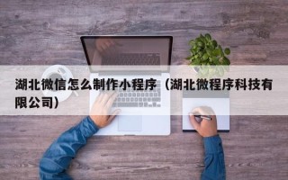 宁波湖北微信怎么制作小程序（湖北微程序科技有限公司）